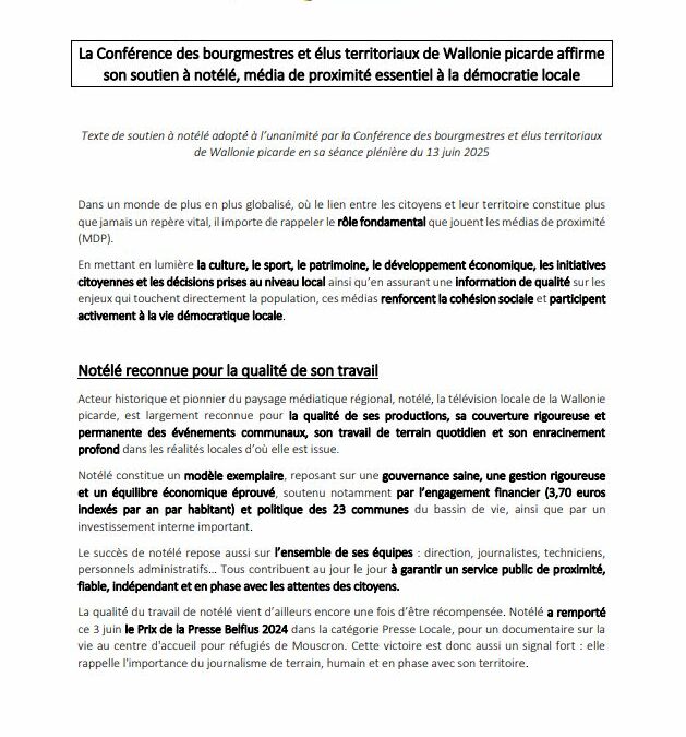 Réforme des médias de proximité